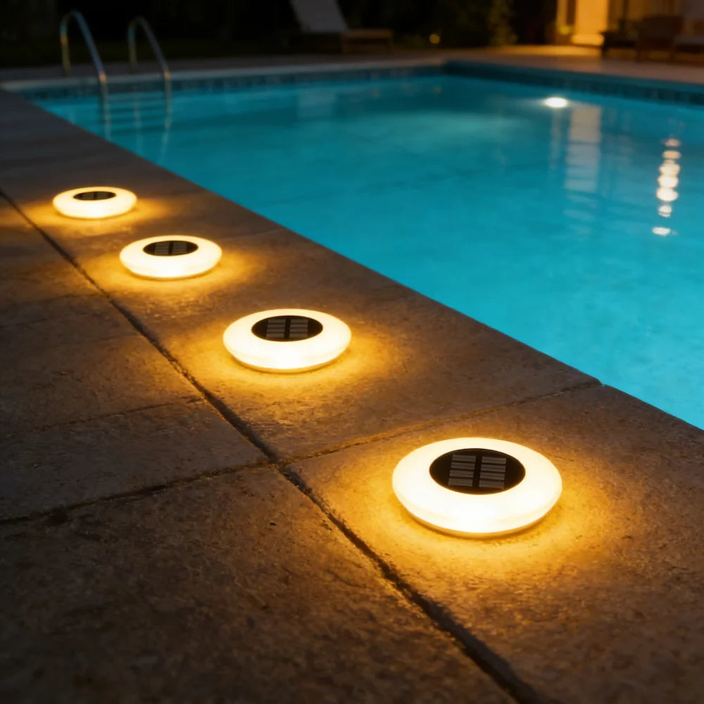 lumière solaire led moderne autoadhésive extérieure blanc ip65 12vacs 4pcs 8pcs