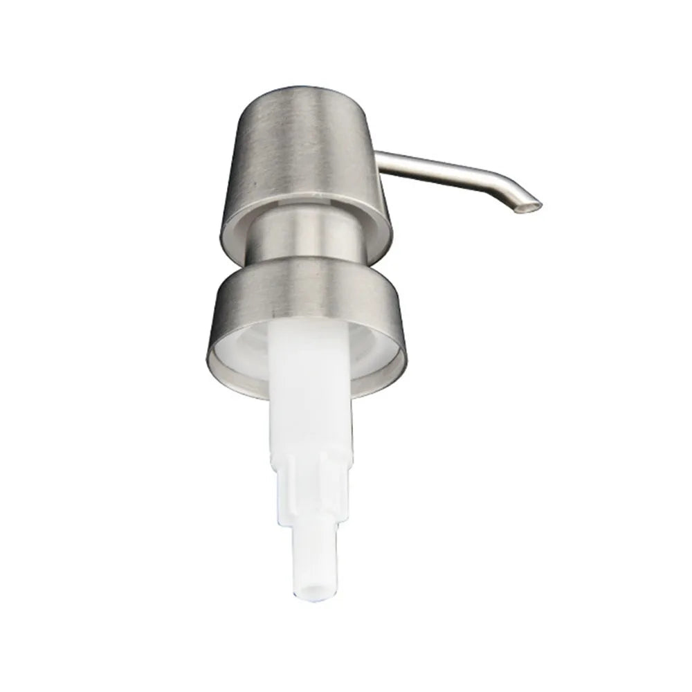 distributeur savon liquide argenté moderne sans fil sans cable lisse opaque bouton poussoir tube