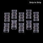 connecteur ruban led transparent clips dorés moderne pratique 24v 8mm