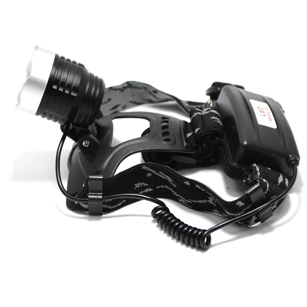 lampe frontale led super lumineuse modes étanche phares t6 camping pêche randonnée chargeur usb