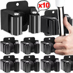 support mural balai acier inoxydable noir vis moderne organisation rangementintérieur 10pcs