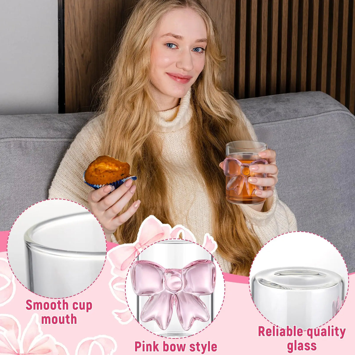 verres champenois transparents rose nœud papillon décoration moderne occasion partie set deux