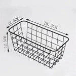 panier métallique noir grille minimaliste clips rangement cuisine chambre