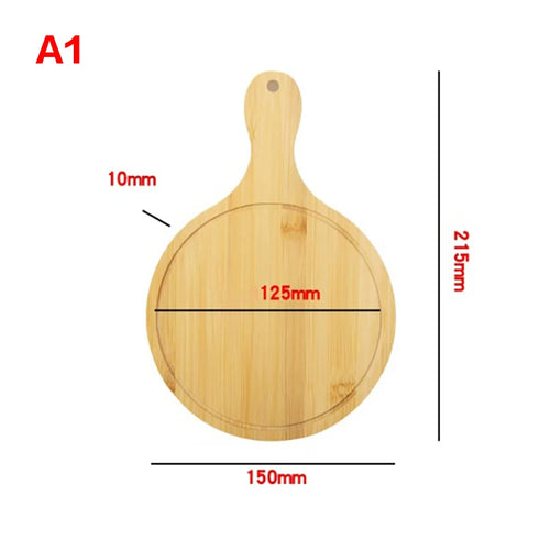planche découper bois clair grain naturel fourchette couteau classique service pizza steak collation