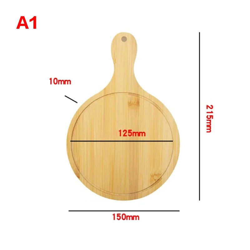 planche découper bois clair grain naturel fourchette couteau classique service pizza steak collation