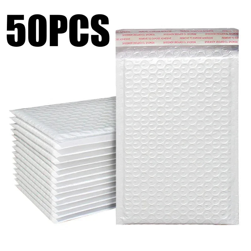 enveloppes bulles auto scellantes 500 pieces blanc texture bulle moderne adhésif rembourrées expédition imperméable