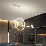 suspension lumineuse led contemporaine noir blanc doré géométrique minimaliste