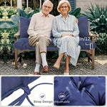 coussin balançoire bleu marine tufté antidérapant confortable double face 50x120cm coton pp polyester hand