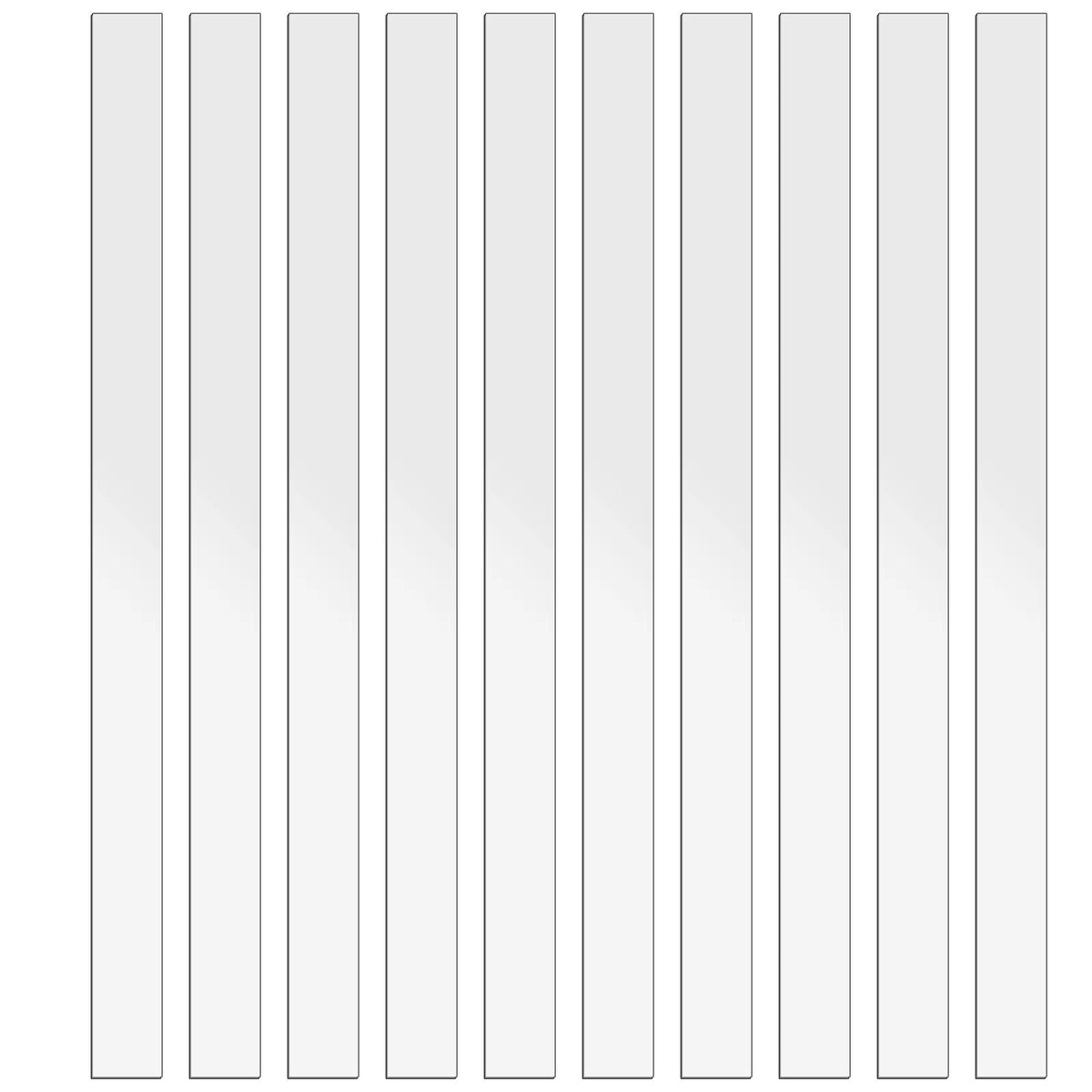 miroirs adhésifs rayures blanches modernes stickers muraux autocollants 10 pièces 30cm 2cm