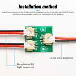 lumière led double blanc rouge aimantée moderne fonctionnelle 431.5mm 182.7mm 17.6mm