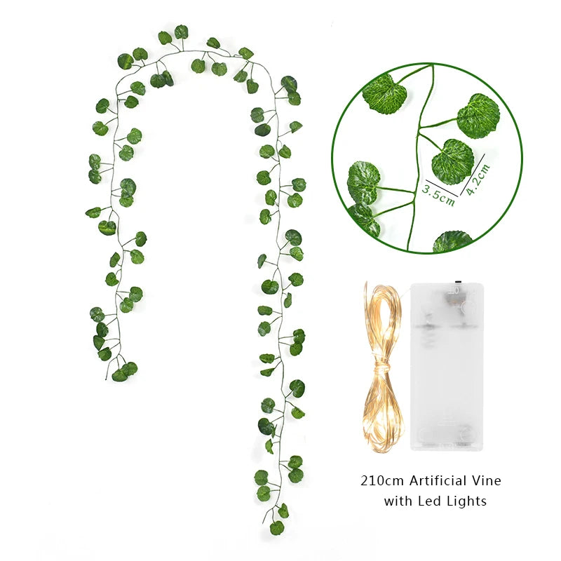 guirlande lumineuse feuilles vertes led blanc extérieur moderne décoration mariage chambre festive