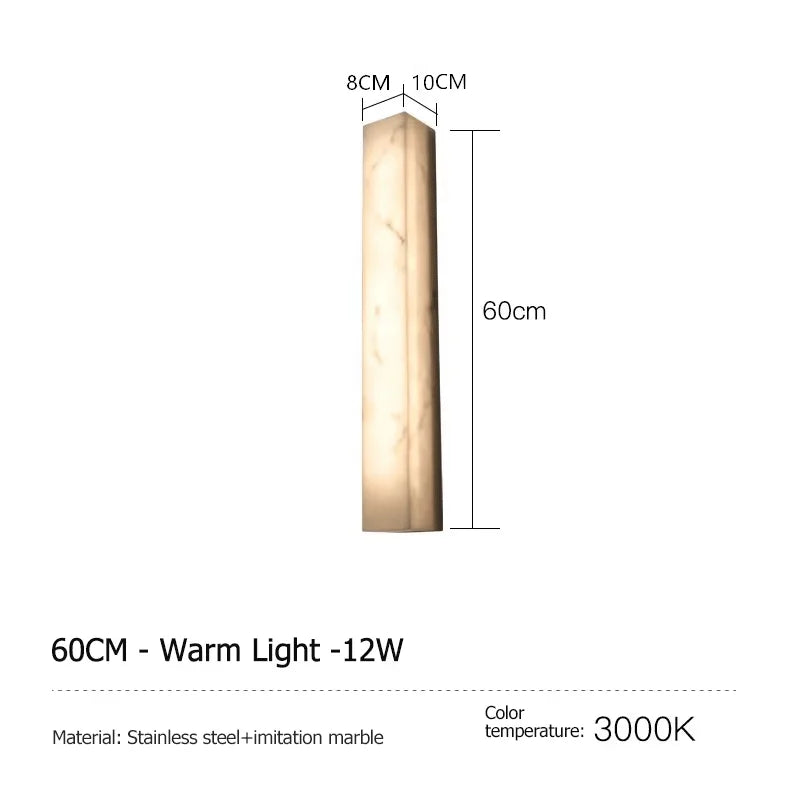 lampe murale moderne marbre blanc éclairage led imperméable autonome éclairage salon couloir