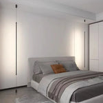 lampe poser moderne noire lisse salon chambre câble prise électrique