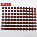 autocollants marron doré vis décoration tiroir meuble bois texture points circulaires résistants eau 96pcs