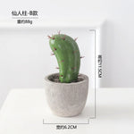 décoration intérieure cactus artificiel vert moderne pot gravier salon 11.1cm