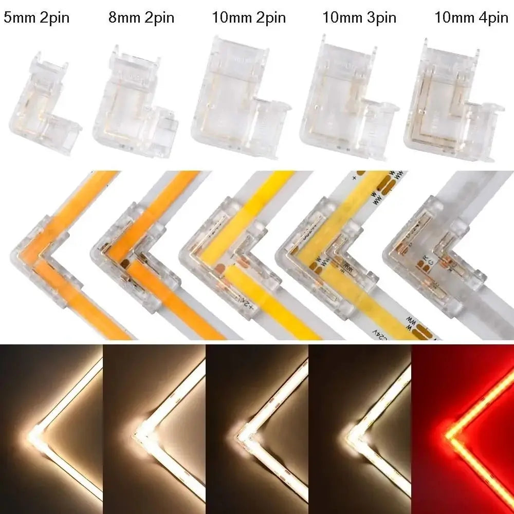 connecteur led transparent broches adhésif moderne pratique 10mm