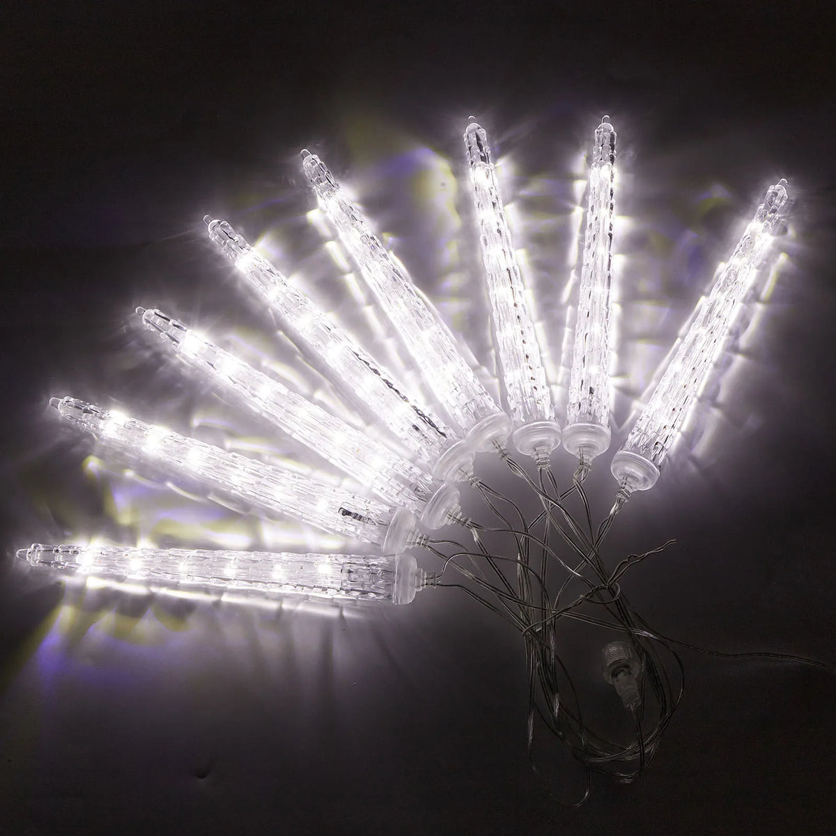 Guirlande lumineuse verte glaçons décoration Noël