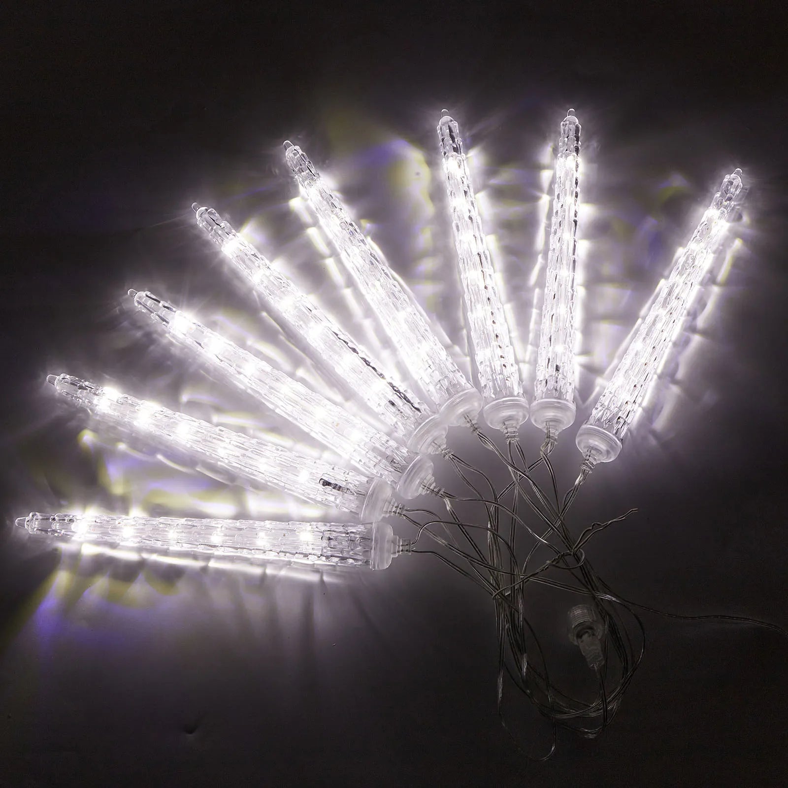 Guirlande lumineuse verte glaçons décoration Noël