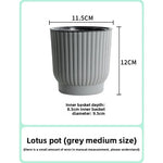 pots fleurs modernes résine blanc rayures verticaux hydroponiques plante verte autoarrosage personnes paresseuses