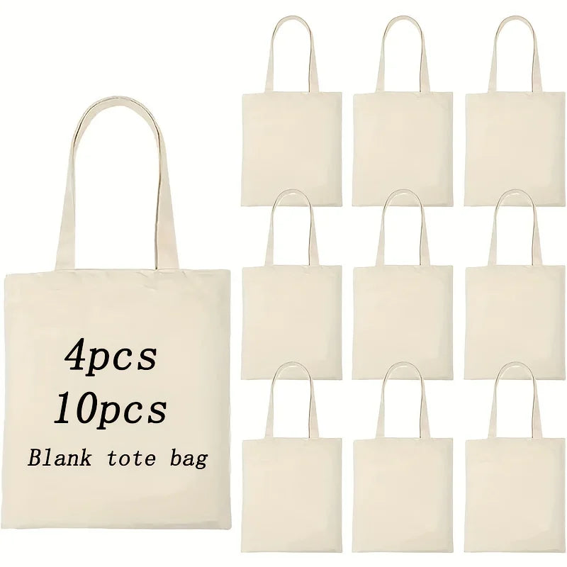 sac tote bag beige clair imprimé poignées détachables 31x36 cm set artisanat personnalisable