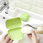 boîtes savon plastique vert rose bleu opaques modernes sans fuite intérieur texturé