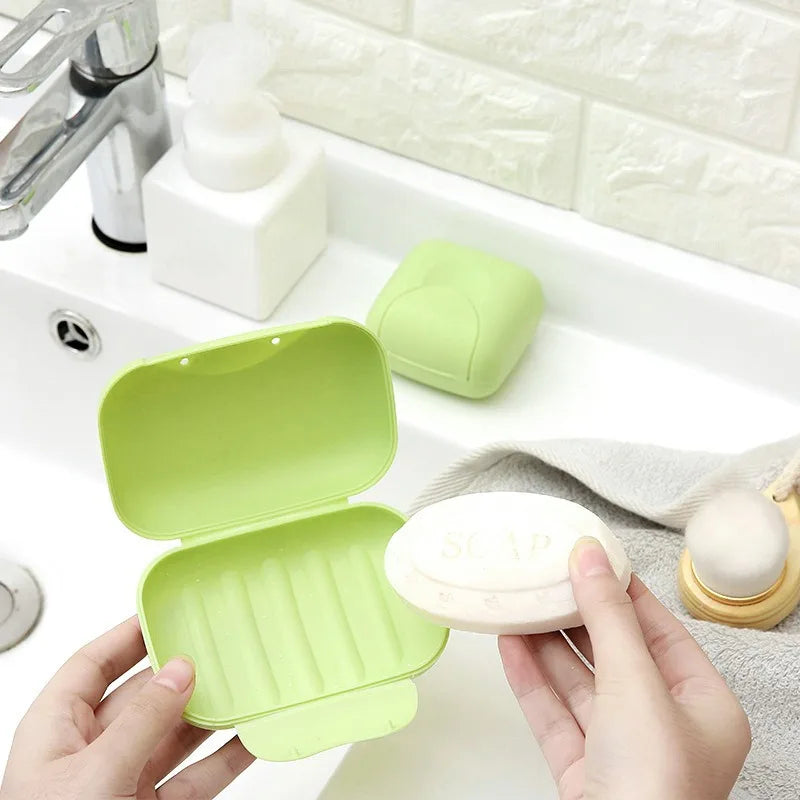 boîtes savon plastique vert rose bleu opaques modernes sans fuite intérieur texturé