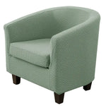 fauteuil moderne housse protectrice tissu motifs géométriques couleur beige gris adhésif fixations machine lavable