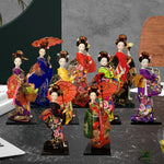 poupées geisha japonaises traditionnelles figurines ethniques résine décoratives accessoires traditionnels or broderies floraux