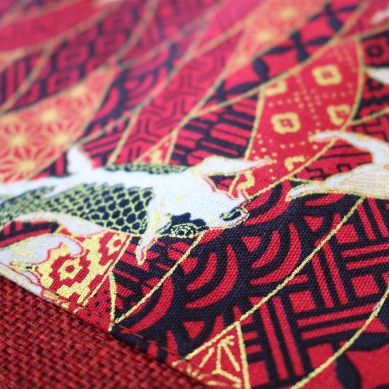 chinois ethnique chemin table rouge poissons géométrique tassel polyester salon decoration