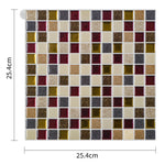carreaux mur autoadhésifs modernes carrés uniformes beige clair 10x10 imperméables pièces