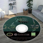 tapis rond moderne motifs jeux vidéo rouge vert noir 40x40cm 60x60cm 80x80cm imperméable