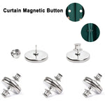 rideaux boutons magnétiques argentés modernes adhésifs facile fenêtre française opaque paires