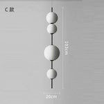 Suspension lumineuse moderne sphères blanches opaques 80cm 85cm 103cm lumière froide neutre chaude