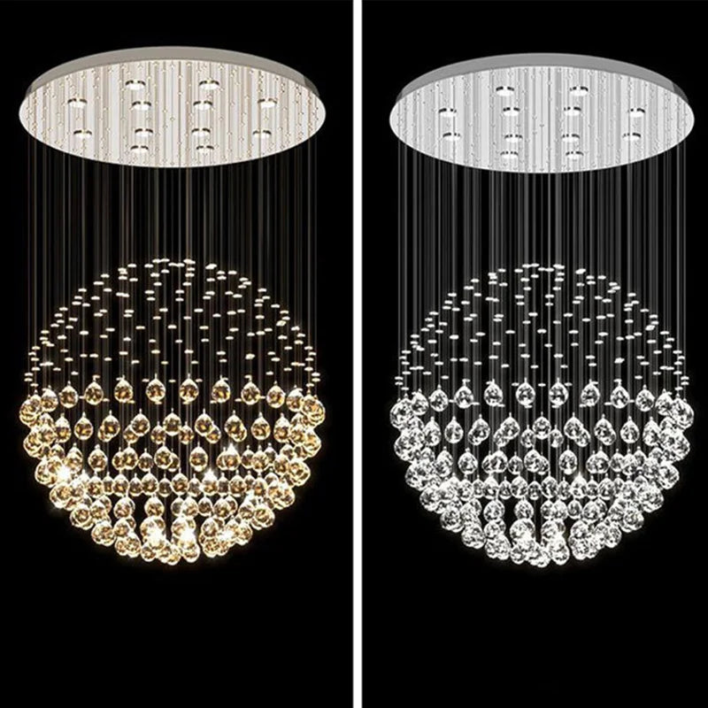 suspension lumineuse moderne cristal transparente 4000k 3000k 6000k