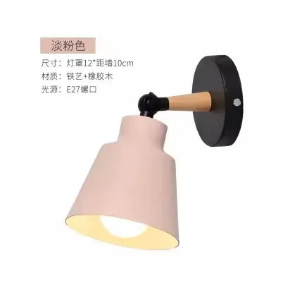 lampe murale moderne bois minimaliste blanc rose noir vert olive