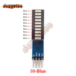 affichage led bleu circuit imprimé électronique sans fixation 10 segments batterie
