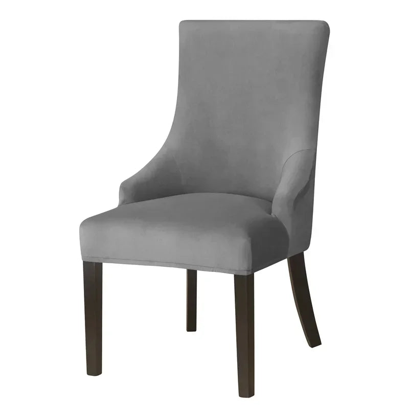 housse chaise velours gris moderne adhésive polyeste protection événementière banquet mariage