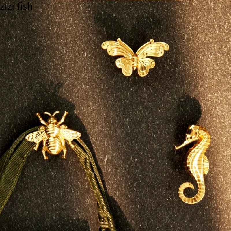 porte serviettes or artisanal abeille papillon libellule feuille cerf simple deco mural
