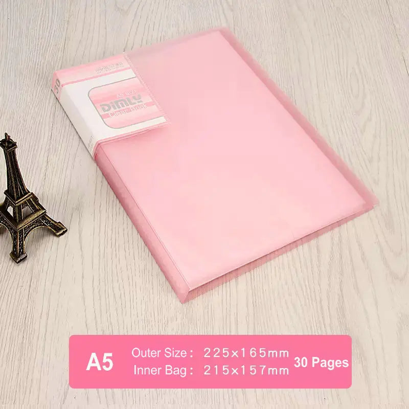 classeur transparent pvc a5 b5 organiseur documents scolaire scolaire moderne violet