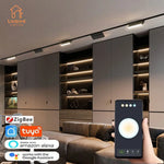 spot led noir mat rail magnétique télécommande application mobile moderne intérieur