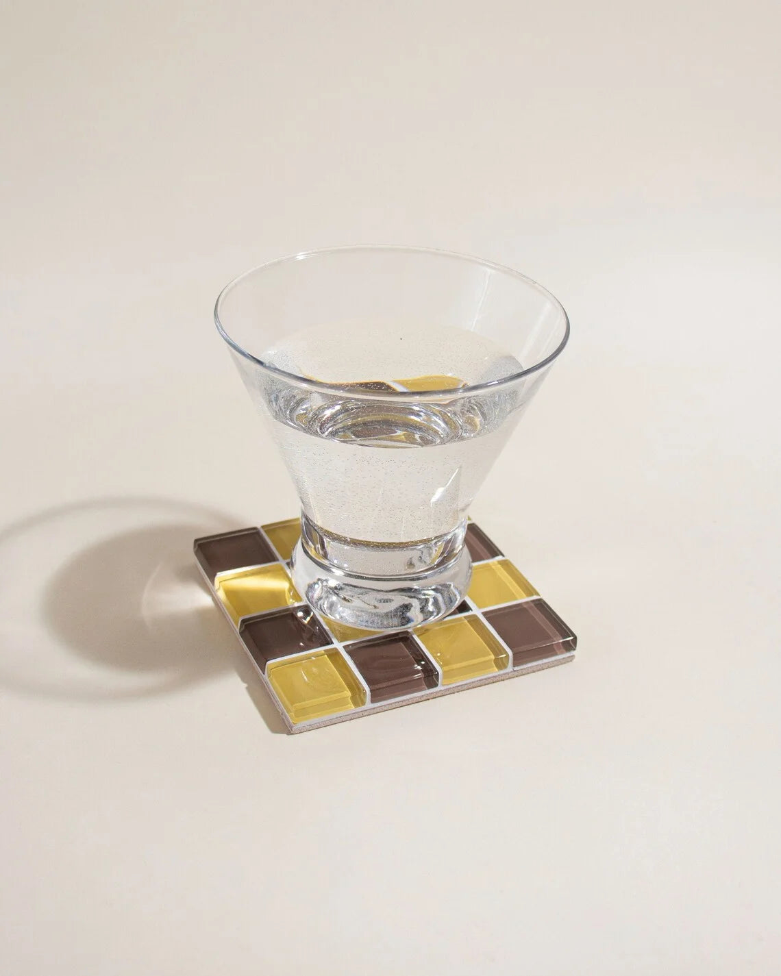 coasters verre mosaïque couleurs vives moderne maison decoration jouets adultes cocktail