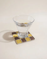 coasters verre mosaïque couleurs vives moderne maison decoration jouets adultes cocktail