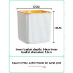 pots carrés auto arrosage plante verte intérieur balcon nordique rayures verticales plastique épaisseau