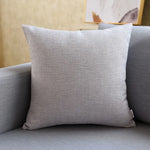 coussin carré décoratif moderne housse tissée polyester salon gris bleu vert fermeture éclair