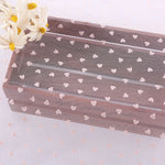 tissu polyester dentelle coeurs blanc noir rose beige rouge translucide mariage