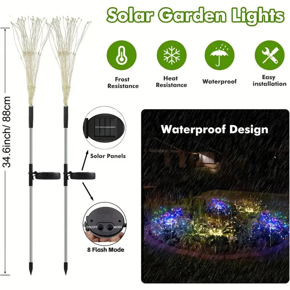 lumière solaire décorative étoile multicolore moderne ip65 led extérieure blanc interrupteur tactileextérieur