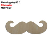 décoration murale bois brute moustache forme homme diy suspendu vintage chambre masculine