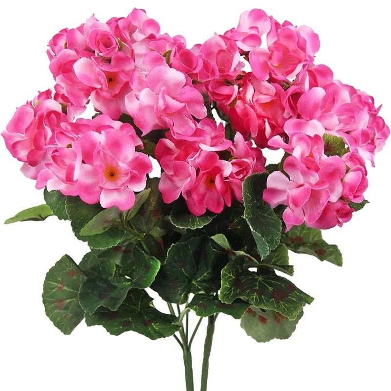 fleurs artificielles soie rose rouge blanc modernes décoration mariage anniversaire extérieur bouquet minimaliste