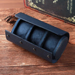 boîte rangement montres cuir marron clair simili cuir classique portable organisation horlogerie masculine