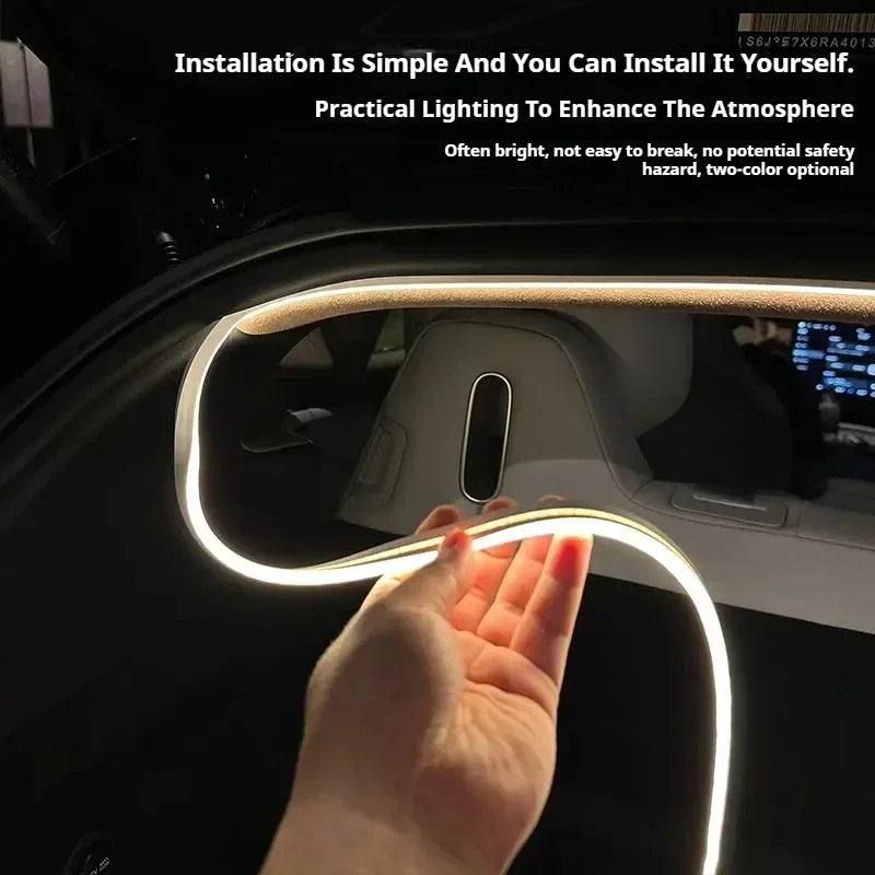 ruban lumineux blanc moderne ambiant intérieur voiture décoration LED 2m 4m lumière chaude